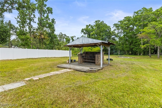 4411 Rose St, Valrico, FL 33596 - view of yard featuring a gazebo