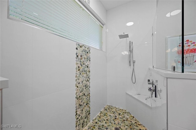2026 Merlin Ct, Naples, FL 34105 - bathroom with a tile shower