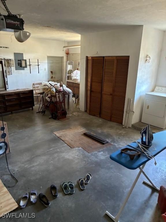 2994 Price Ave, Fort Myers, FL 33916 - misc room with washer / clothes dryer, concrete floors, and electric panel