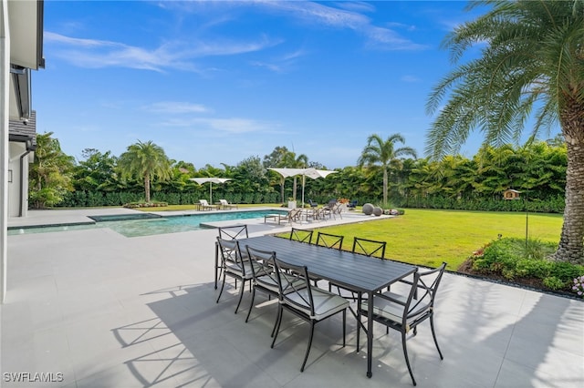 115 E Ave, Naples, FL 34108 - view of patio featuring an outdoor pool and outdoor dining space