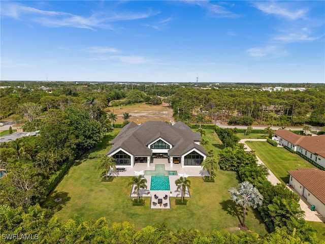 115 E Ave, Naples, FL 34108 - aerial view of property and surrounding area featuring a pool area