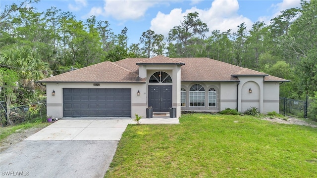 3570 43rd Ave NE, Naples, FL 34120 - view of front of property featuring stucco siding, a garage, concrete driveway, and roof with shingles