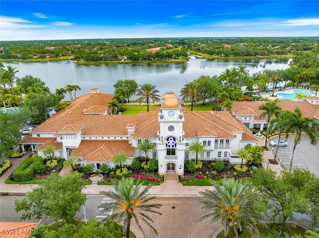 view of subject property featuring a large body of water