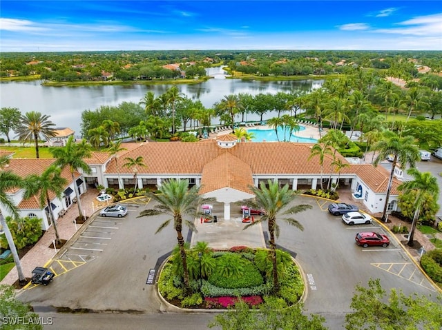 bird's eye view of a large body of water