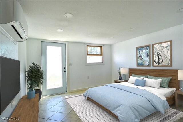 150 Pearl St, Fort Myers Beach, FL 33931 - bedroom featuring light tile patterned floors, access to outside, and baseboards