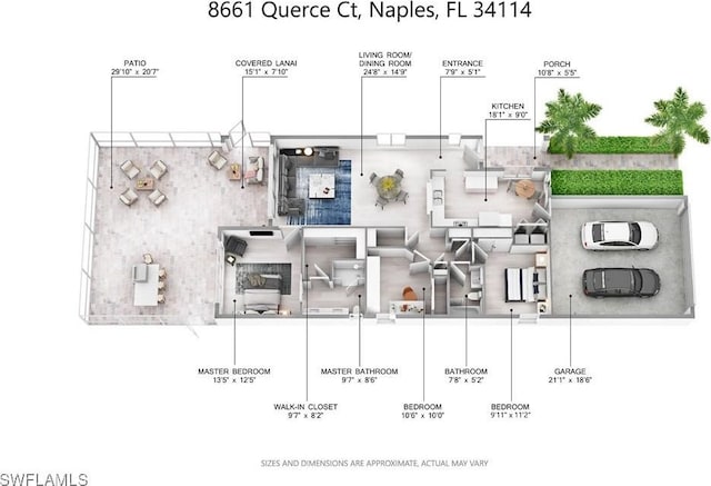 8661 Querce Ct, Naples, FL 34114 - floor plan / room layout