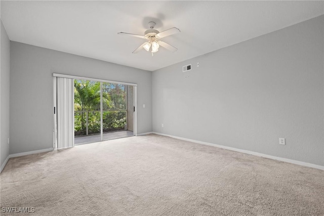 27075 Matheson Ave Unit 105, Bonita Springs, FL 34135 - carpeted empty room with ceiling fan and baseboards