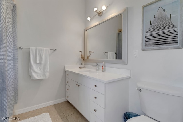 4471 Mariner Rd, Bonita Springs, FL 34134 - bathroom featuring tile patterned floors, toilet, vanity, and baseboards
