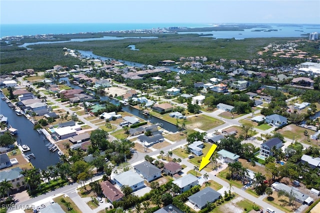 4471 Mariner Rd, Bonita Springs, FL 34134 - aerial view of property's location with a large body of water and nearby suburban area