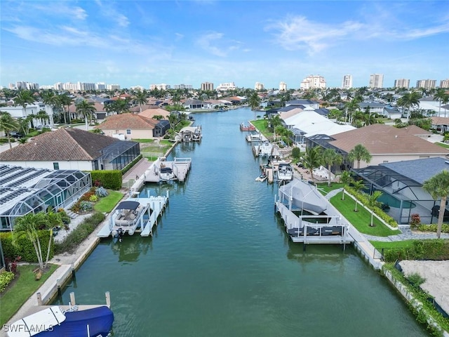 bird's eye view of a nearby body of water