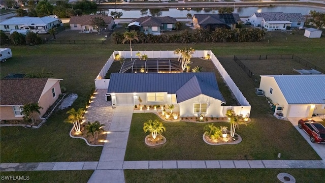 aerial view of residential area