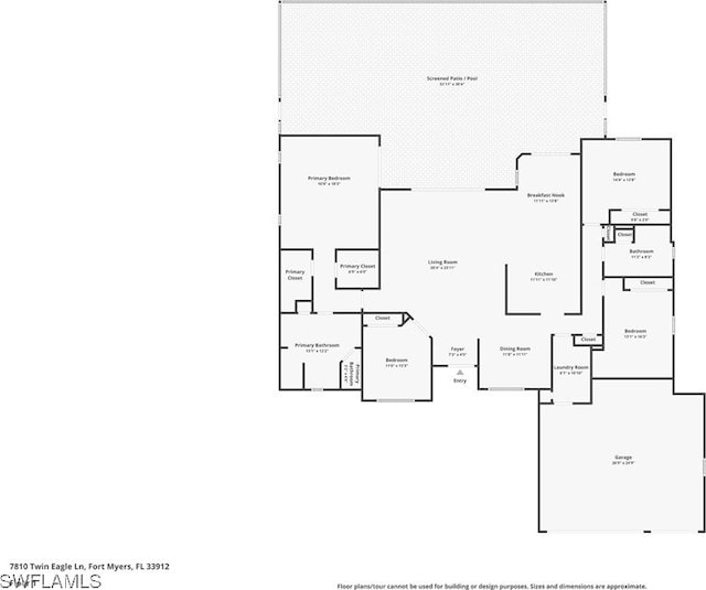 7810 Twin Eagle Ln, Fort Myers, FL 33912 - floor plan / room layout