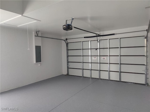 3607 SW 8th Ct, Cape Coral, FL 33914 - garage featuring a garage door opener and electric panel
