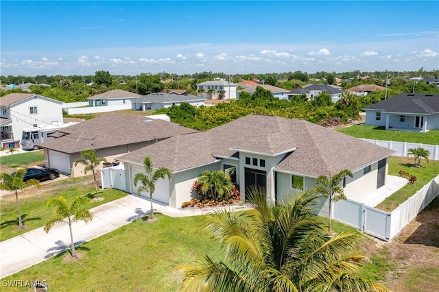 aerial view of residential area