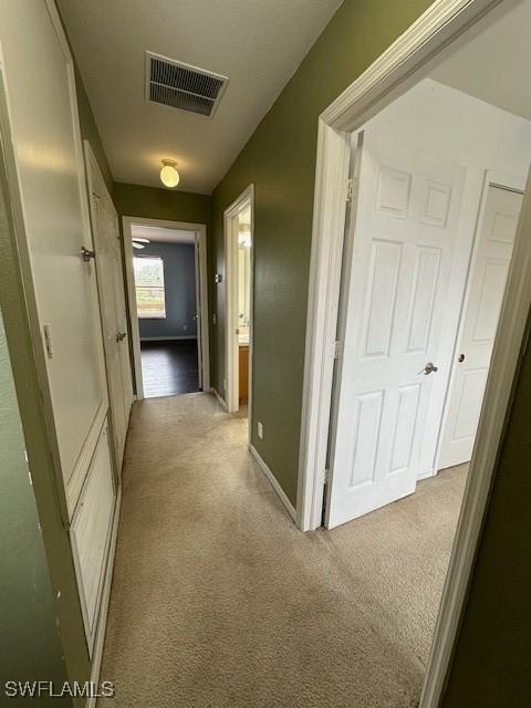 6370 Brant Bay Blvd Unit 105, North Fort Myers, FL 33917 - corridor featuring light colored carpet and baseboards