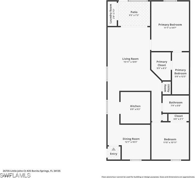 26735 Little John Ct Unit 25, Bonita Springs, FL 34135 - floor plan / room layout