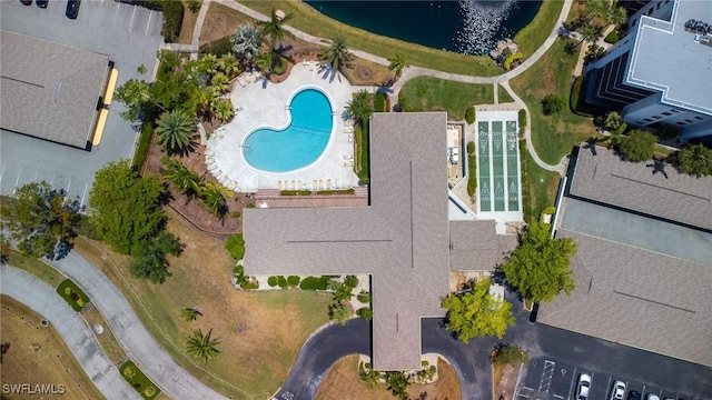 3460 N Key Dr Unit 210, North Fort Myers, FL 33903 - aerial overview of property's location featuring a pool