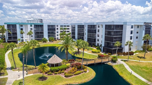 3460 N Key Dr Unit 210, North Fort Myers, FL 33903 - surrounding community with a gazebo and a water view