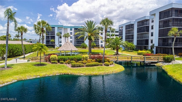 3460 N Key Dr Unit 210, North Fort Myers, FL 33903 - surrounding community featuring a water view and a gazebo
