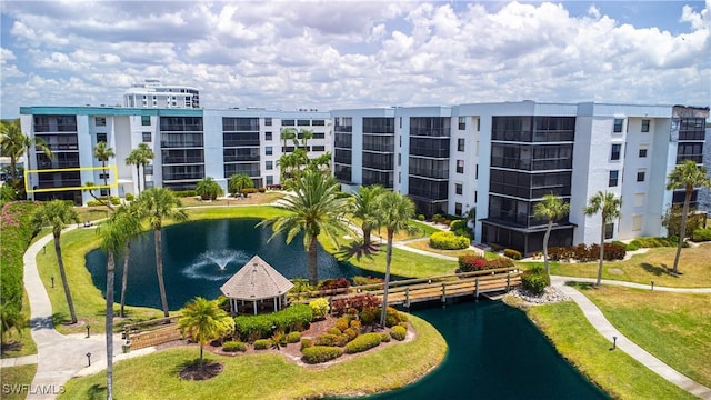 3460 N Key Dr Unit 210, North Fort Myers, FL 33903 - view of community with a gazebo and a water view