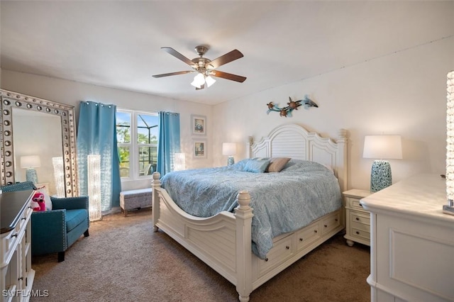 1713 NW 9th Ter, Cape Coral, FL 33993 - carpeted bedroom featuring a ceiling fan