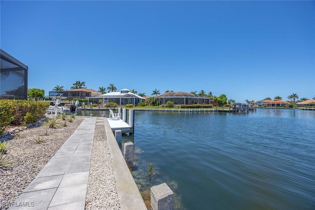 170 June Ct, Marco Island, FL 34145 - dock with a water view and a residential view