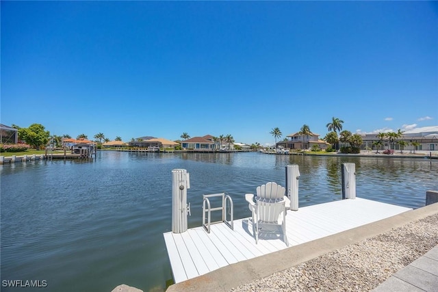 170 June Ct, Marco Island, FL 34145 - dock with a water view and a residential view