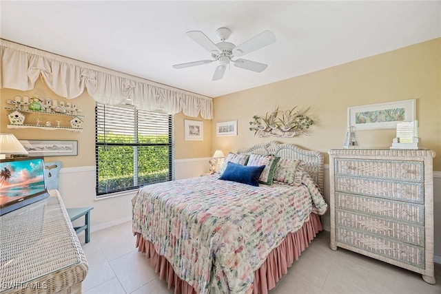 170 June Ct, Marco Island, FL 34145 - bedroom with light tile patterned floors, ceiling fan, and baseboards