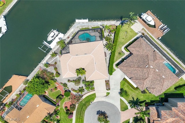 170 June Ct, Marco Island, FL 34145 - drone / aerial view of a pool
