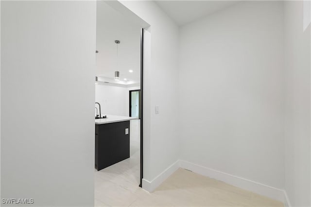 3201 18th St W, Lehigh Acres, FL 33971 - bathroom with baseboards, vanity, and tile patterned flooring