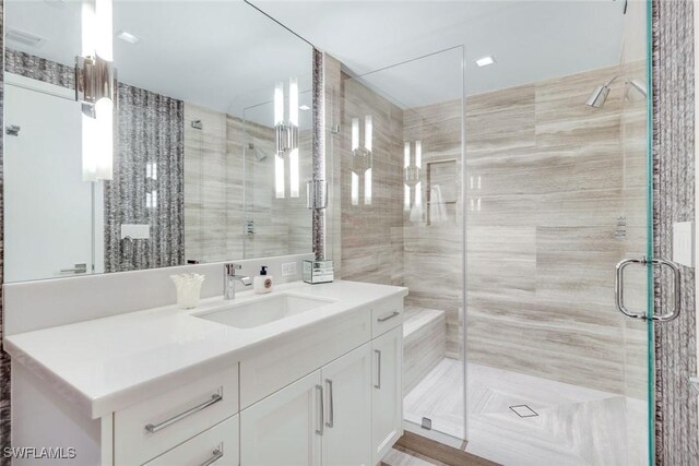6897 Grenadier Blvd Unit 601, Naples, FL 34108 - full bath with a shower stall and vanity