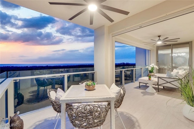 6897 Grenadier Blvd Unit 601, Naples, FL 34108 - balcony featuring ceiling fan