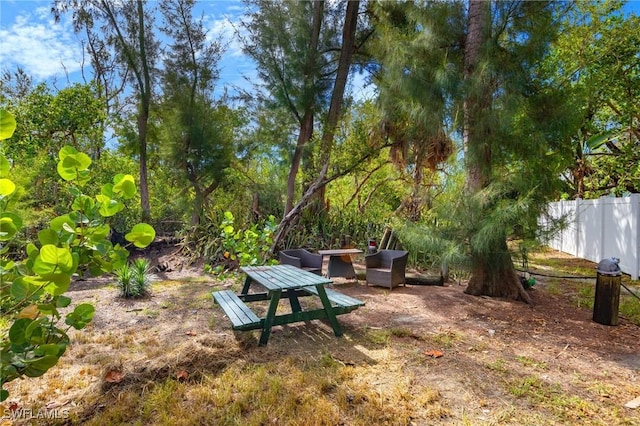 222 Mango St, Fort Myers Beach, FL 33931 - view of yard featuring fence