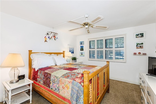 525 Seaview Ct Unit M1, Marco Island, FL 34145 - bedroom featuring carpet flooring, baseboards, and ceiling fan