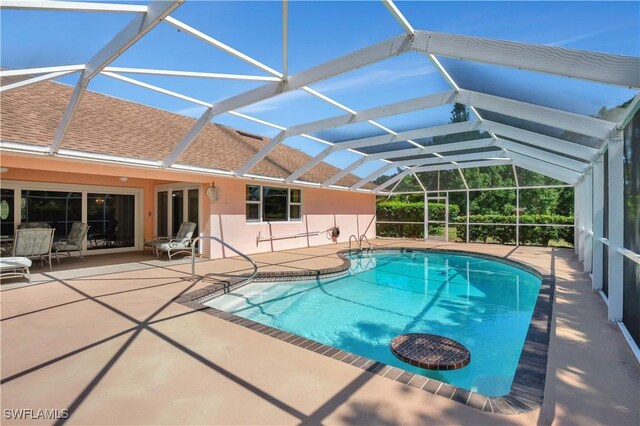 310 Lake Ave, Lehigh Acres, FL 33936 - swimming pool with a patio and a lanai