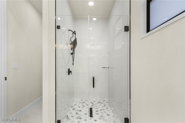 956 Columbus Blvd S, Lehigh Acres, FL 33974 - full bath featuring a shower stall and recessed lighting