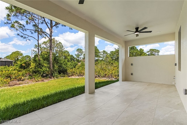 956 Columbus Blvd S, Lehigh Acres, FL 33974 - view of patio / terrace with ceiling fan
