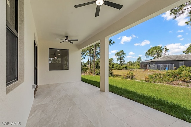 956 Columbus Blvd S, Lehigh Acres, FL 33974 - view of patio featuring ceiling fan