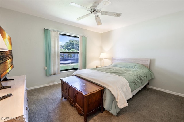 938 Charlemagne Blvd, Naples, FL 34112 - bedroom with carpet flooring, baseboards, and ceiling fan