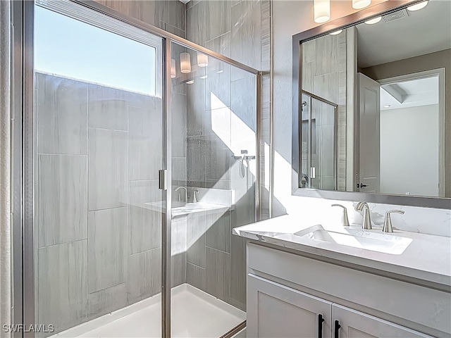 4564 Almada Ln, Wesley Chapel, FL 33543 - bathroom featuring vanity and a stall shower