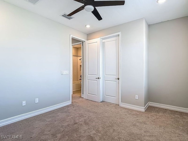 4564 Almada Ln, Wesley Chapel, FL 33543 - unfurnished bedroom with carpet, recessed lighting, baseboards, and a ceiling fan