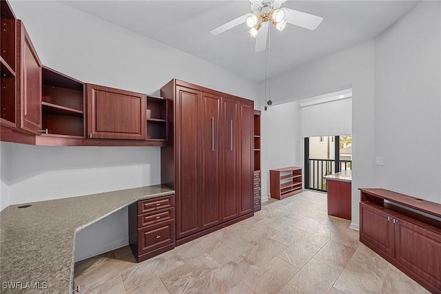 2432 Ravenna Blvd Unit 4, Naples, FL 34109 - unfurnished office with built in desk and ceiling fan
