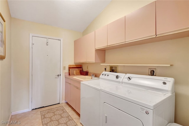 24979 Paradise Rd, Bonita Springs, FL 34135 - laundry room featuring independent washer and dryer, cabinet space, and baseboards