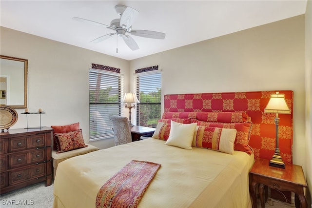 24979 Paradise Rd, Bonita Springs, FL 34135 - bedroom featuring light carpet and ceiling fan