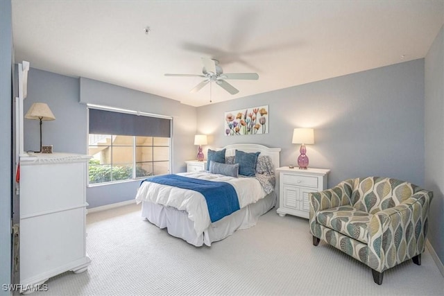 26740 Rosewood Pointe Ln Unit 102, Bonita Springs, FL 34135 - bedroom with carpet floors, baseboards, and ceiling fan
