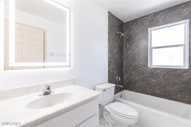 497 Bethany Village Cir, Lehigh Acres, FL 33936 - full bathroom with vanity, toilet, and  shower combination
