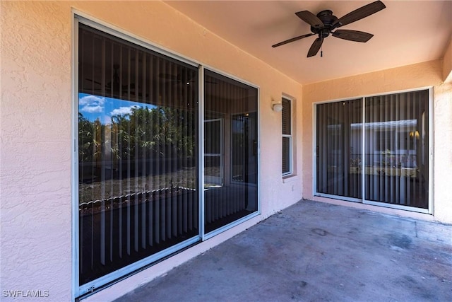 497 Bethany Village Cir, Lehigh Acres, FL 33936 - view of patio / terrace with ceiling fan