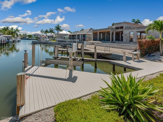 622 Bimini Ave, Marco Island, FL 34145 - dock with boat lift and a water view