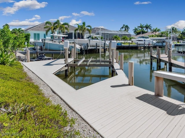 622 Bimini Ave, Marco Island, FL 34145 - dock with boat lift and a water view