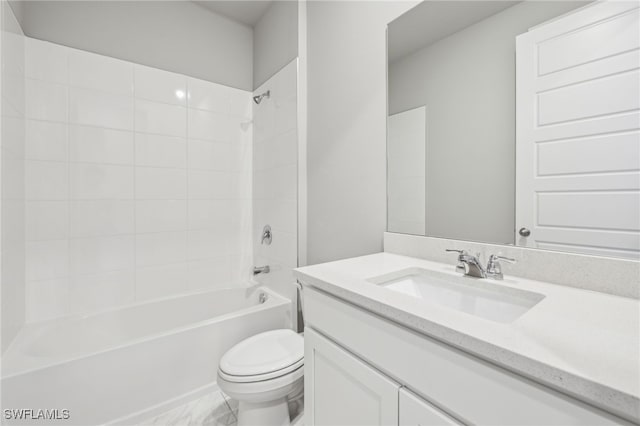 16678 Expedition Ct, Punta Gorda, FL 33982 - full bathroom featuring toilet, vanity, and  shower combination
